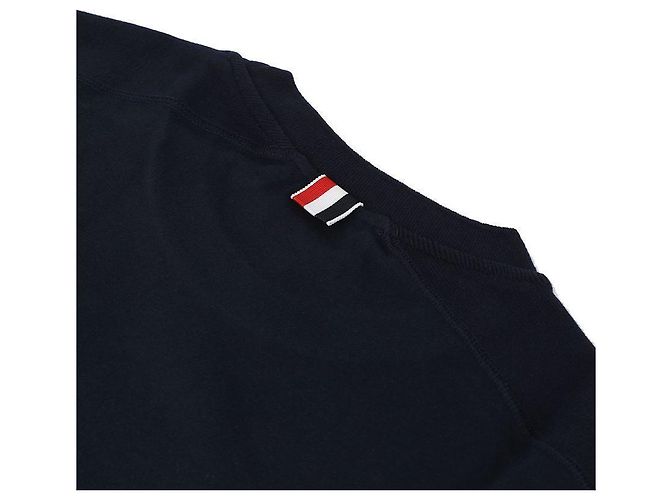 Thom Browne Bar Baumwoll-T-Shirt Blau - Ansicht 6