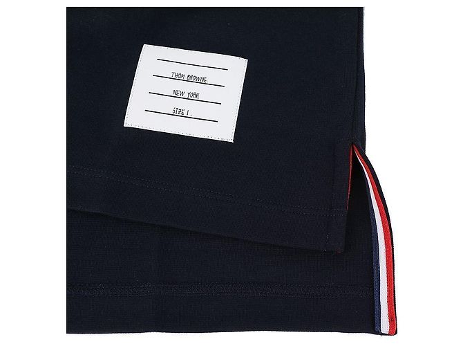 Thom Browne Bar Baumwoll-T-Shirt Blau - Ansicht 9