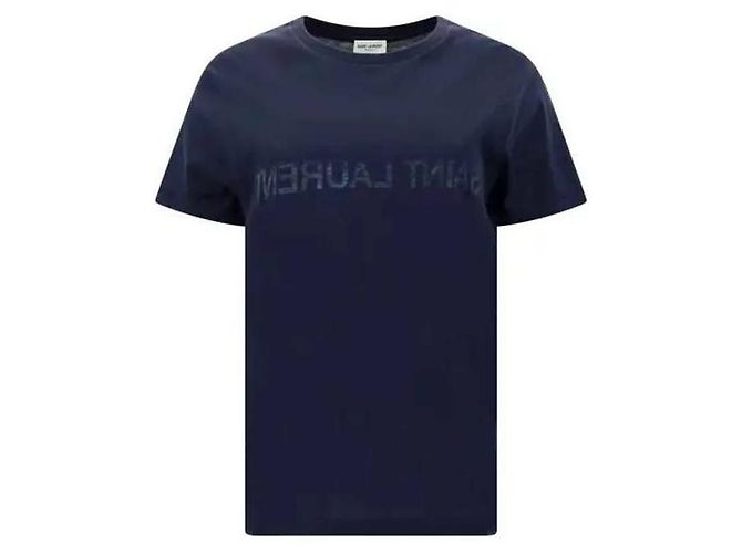 Saint Laurent T-Shirt mit umgekehrtem Logo - Ansicht 4