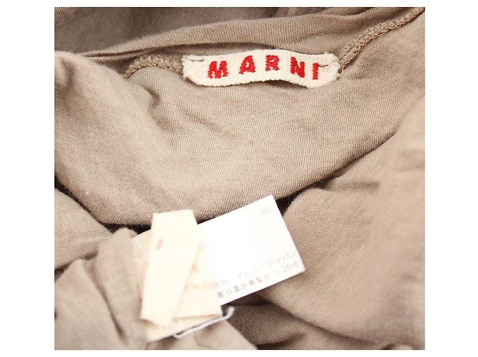 Marni Top de algodón fruncido beige Roja - vista 4