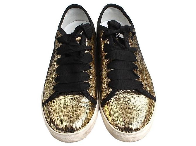 Lanvin Sneakers metallici dorati D'oro - vista 2