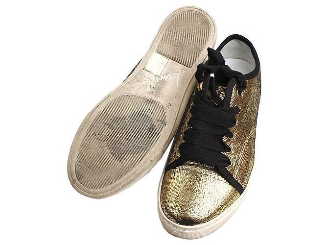 Lanvin Sneakers metallici dorati D'oro - vista 4