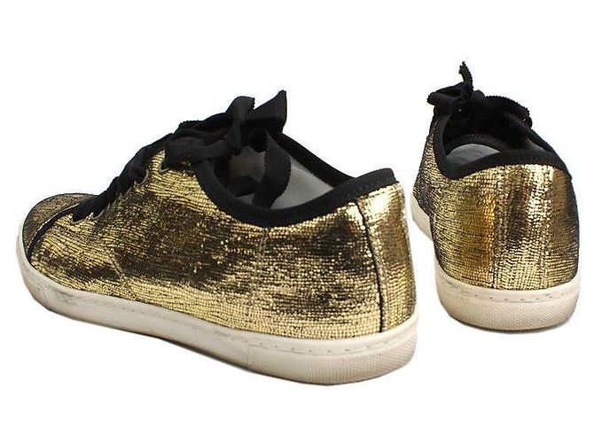 Lanvin Sneakers metallici dorati D'oro - vista 5