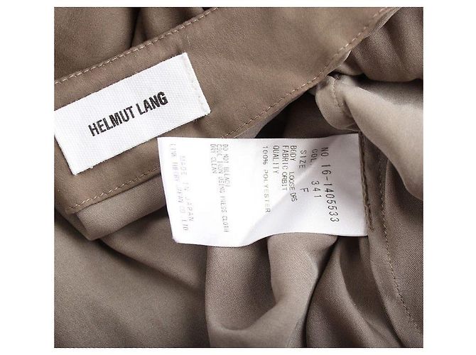 Helmut Lang Vestido asimétrico holgado fruncido caqui Roja - vista 4