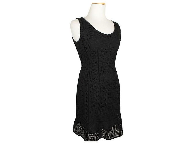 Kenzo Vestido sin mangas de encaje negro Punching - vista 2