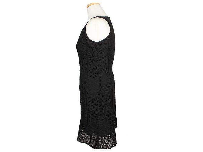 Kenzo Vestido sin mangas de encaje negro Punching - vista 3