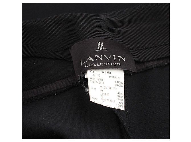 Lanvin Collection Black Wool Blend Slim Pants - view 3