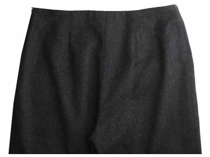 Valentino Calça larga de lã e caxemira preta Preto - vista 4