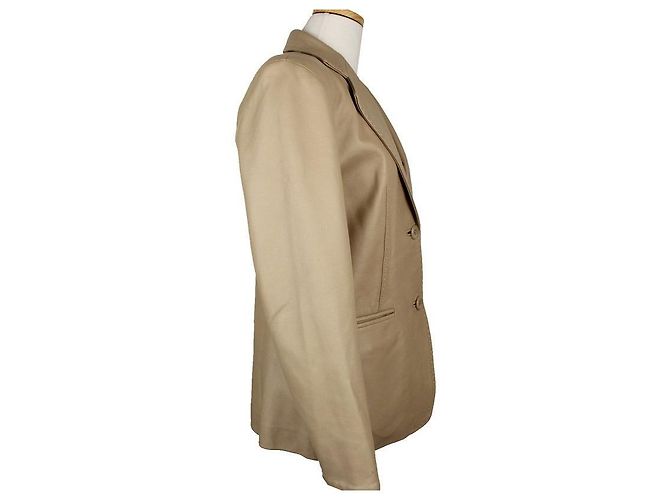 Balmain Beige Lammlederjacke mit Nähten Braun - Ansicht 4