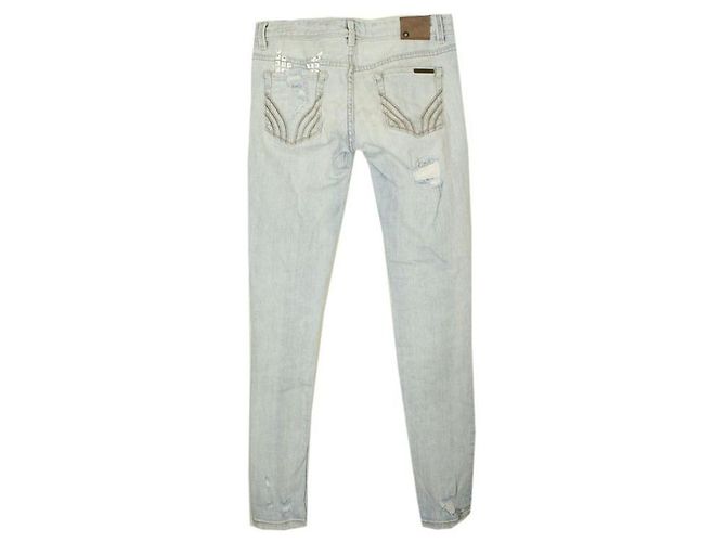 Armani Exchange White Stud Denim Pants - view 2
