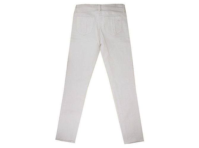 Rag & Bone Pantalones de mezclilla skinny blancos - vista 2