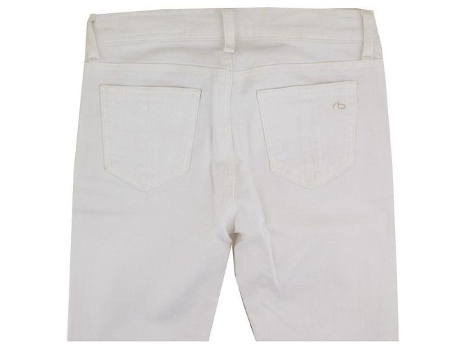 Rag & Bone Pantalones de mezclilla skinny blancos - vista 4
