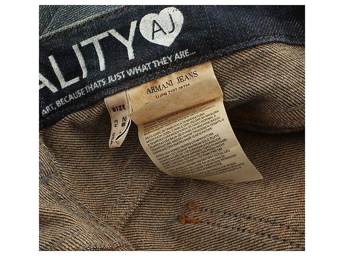 Calça jeans azul com lavagem danificada Armani Jeans - vista 5