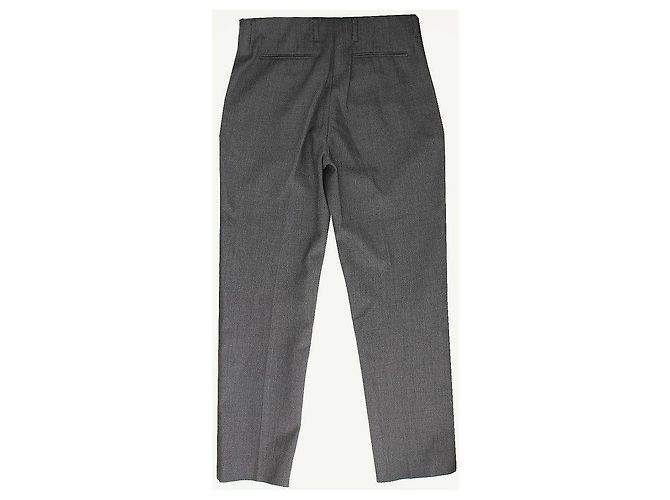 Pantalones anchos de lana gris Dries Van Noten Castaño - vista 2