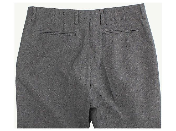 Pantalones anchos de lana gris Dries Van Noten Castaño - vista 5