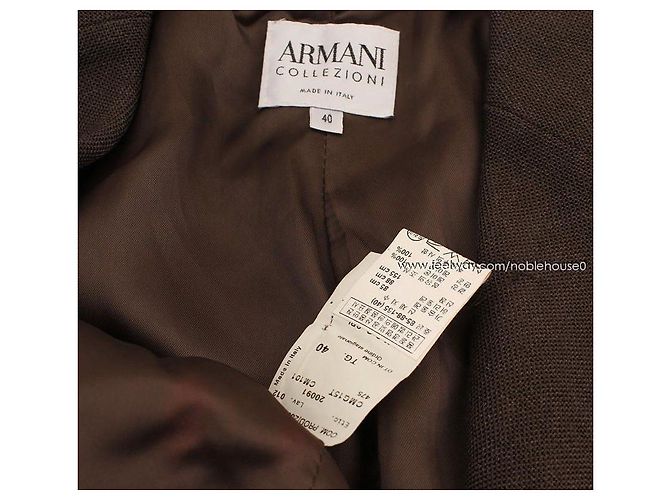 Giacca Marrone Scuro Armani Collezioni - vista 5