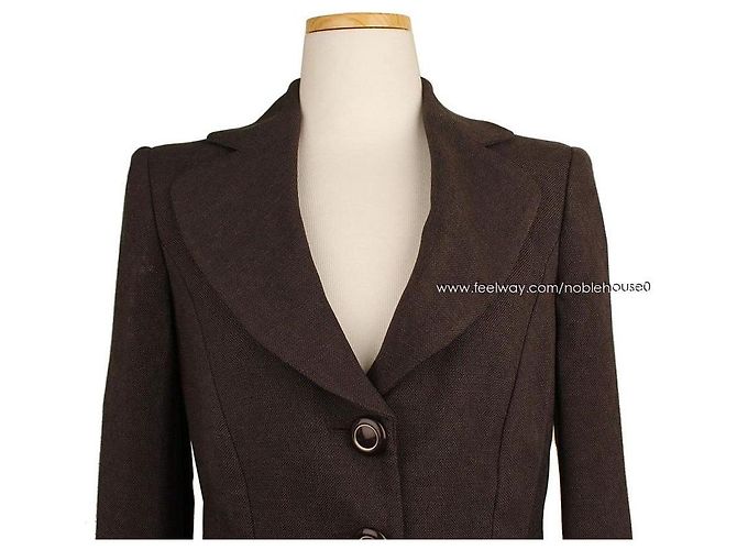 Giacca Marrone Scuro Armani Collezioni - vista 6