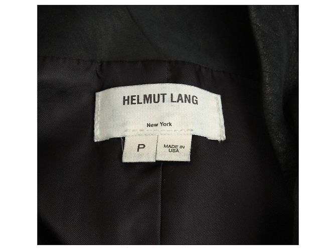 Helmut Lang Denim-Lederbesatz Motorradjacke - Ansicht 4
