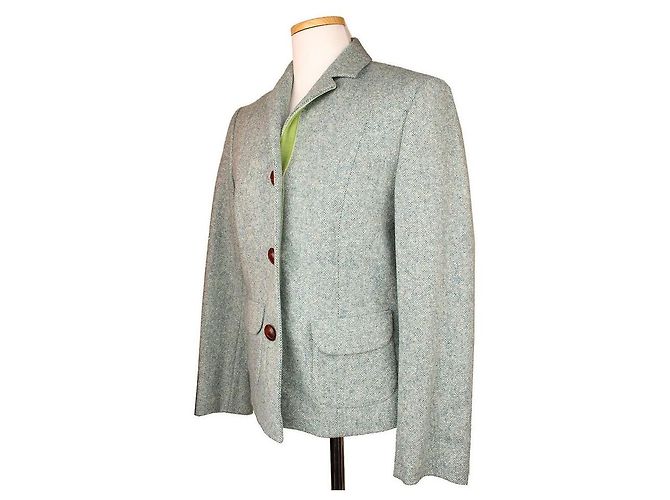 Escada Giacca in Lana e Seta Verde - vista 3