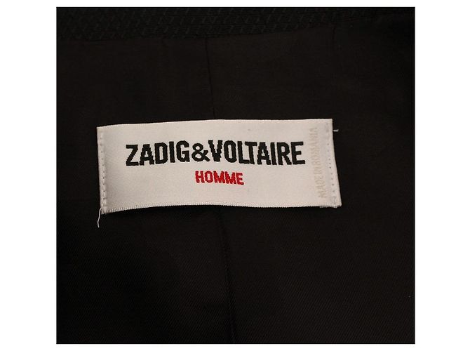 Zadig & Voltaire Giacca nera in lana da uomo Nero - vista 5