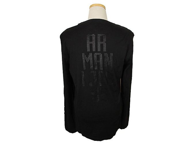 Herren Baumwolloberteil mit schwarzem Armani Jeans Logo - Ansicht 4