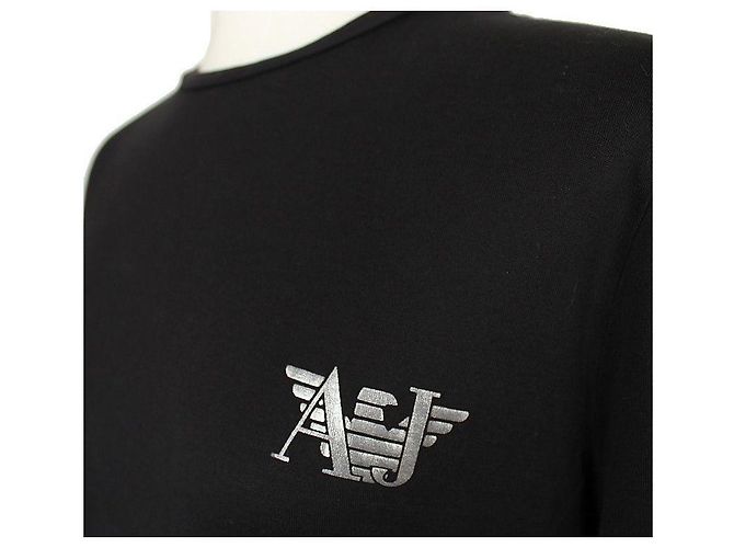 Herren Baumwolloberteil mit schwarzem Armani Jeans Logo - Ansicht 6