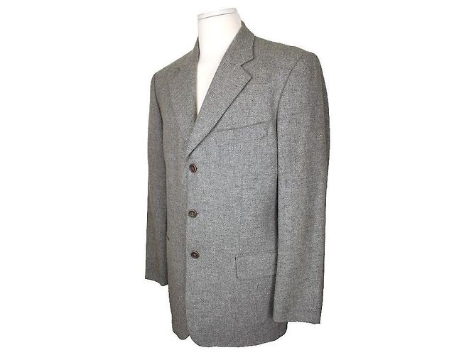 Bally Gray Wool Men's Jacket Brown - view 2