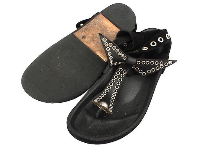 Isabel Marant Mule nere con borchie perforate Nero - vista 4