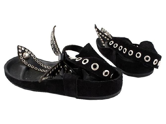 Isabel Marant Mule nere con borchie perforate Nero - vista 5