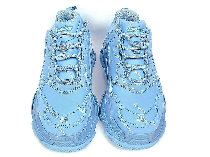 Day Balenciaga Sneakers Triple Multi-Logo Blu - vista 2