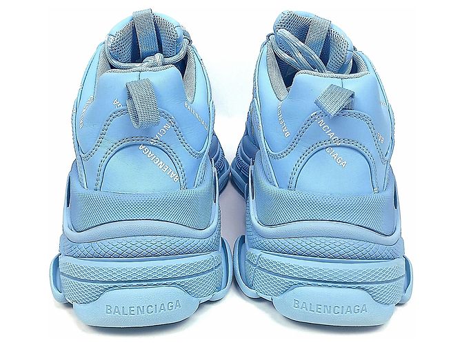 Day Balenciaga Sneakers Triple Multi-Logo Blu - vista 3