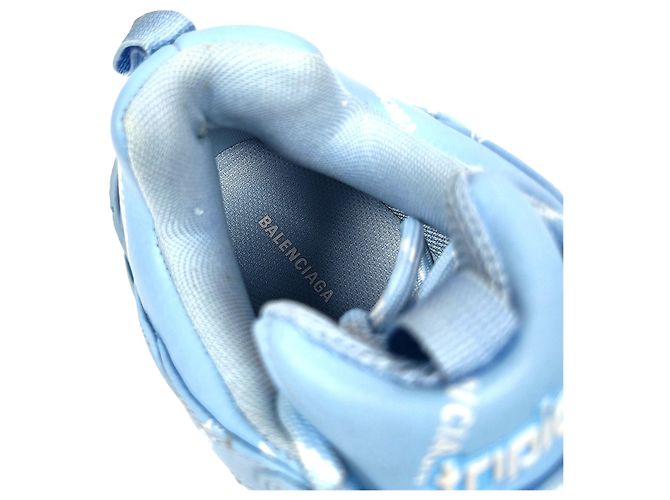 Day Balenciaga Sneakers Triple Multi-Logo Blu - vista 6