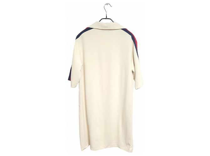 Gucci Abito a Maniche Corte Web Stripe Marrone - vista 2