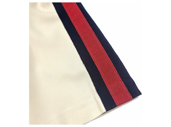 Gucci Abito a Maniche Corte Web Stripe Marrone - vista 3