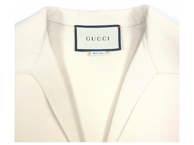 Gucci Abito a Maniche Corte Web Stripe Marrone - vista 4