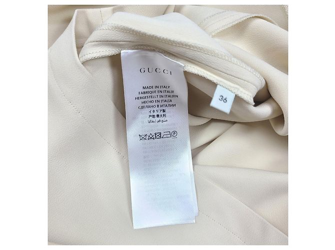 Gucci Abito a Maniche Corte Web Stripe Marrone - vista 5