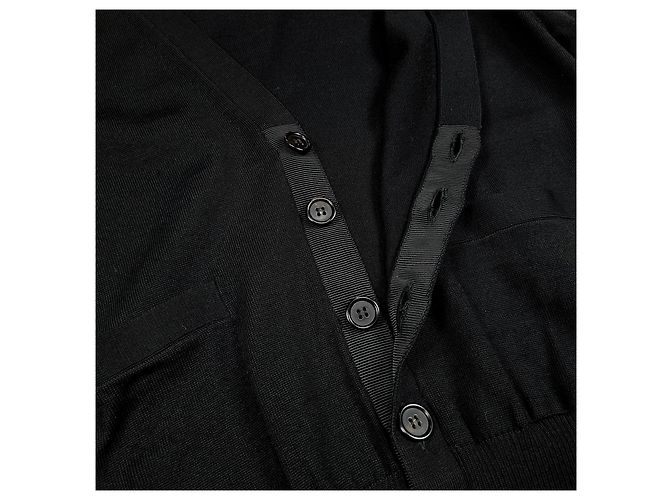 Thom Browne Wollcardigan Black Label Schwarz - Ansicht 4