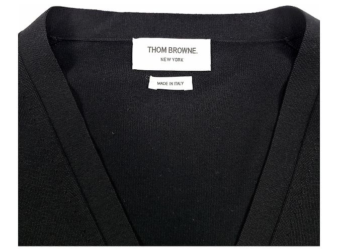 Thom Browne Wollcardigan Black Label Schwarz - Ansicht 6