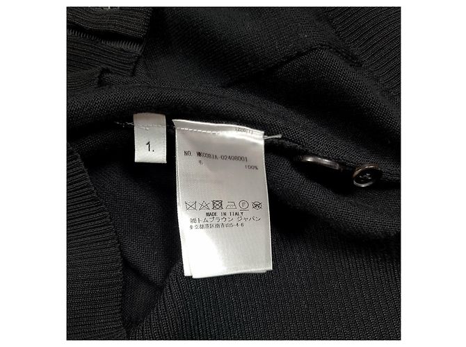 Thom Browne Wollcardigan Black Label Schwarz - Ansicht 7