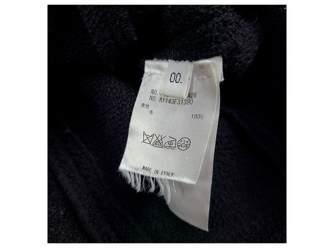 Thom Browne T-shirt a maniche corte in lana tweed per donne Nero - vista 5