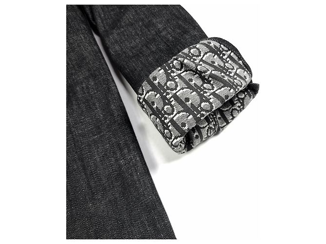 Dior Giacca in denim obliqua blu scuro Marrone - vista 3