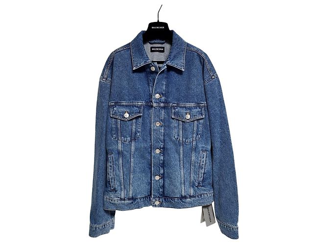 Day Balenciaga Denimjacke Language Blau - Ansicht 2