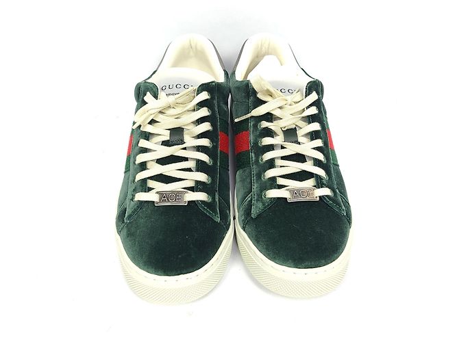 Gucci Sneakers Velvet Ace Verde - vista 2