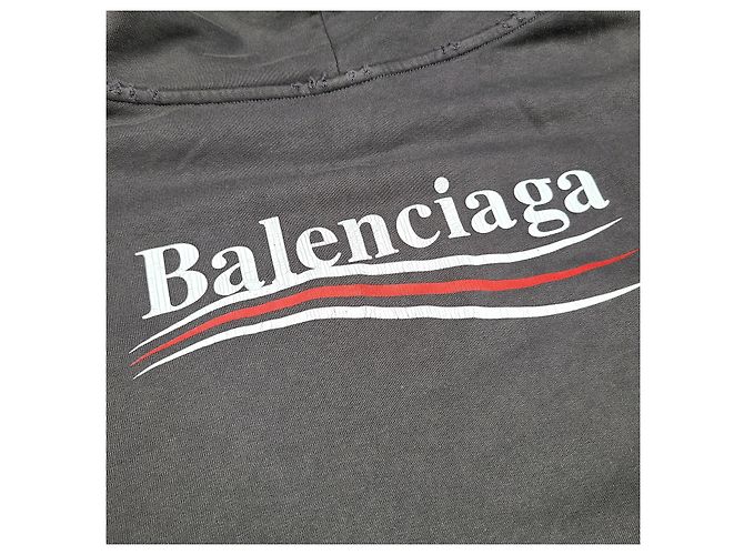 Day Balenciaga Hoodie vintage oversize con logo Wave Marrone - vista 4