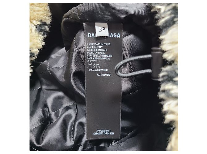 Balenciaga Multi-Logo Oversized Fleece Jacket Brown - view 6