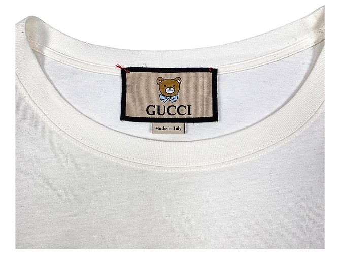 Gucci Kurzarm-T-Shirt mit Kai Belt-Logo XJDJH Weiß - Ansicht 4