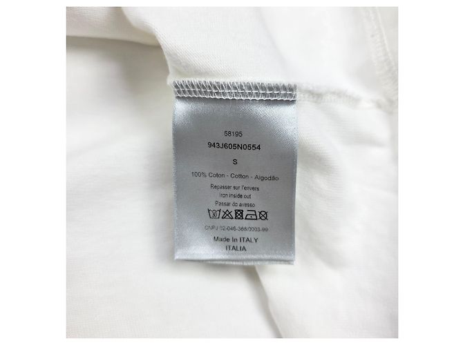 Saddle Dior Kurzarm-T-Shirt Schräg Satteltasche Weiß - Ansicht 6