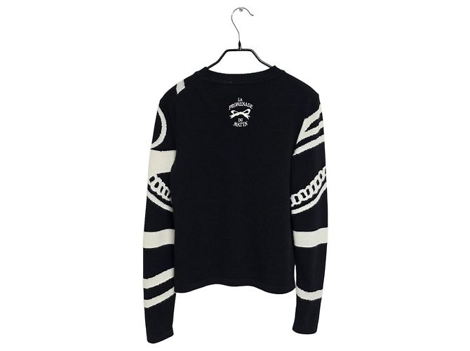 Hermès Damen Intarsien-Kaschmirstrick Schwarz - Ansicht 2