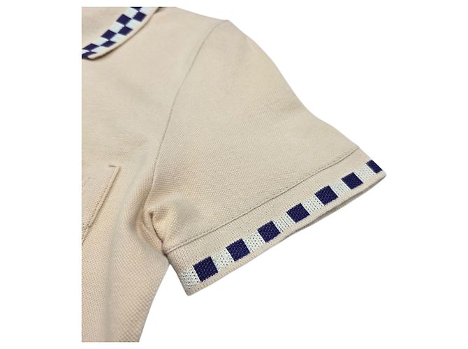 Louis Vuitton Damen Polo-Shirt mit kurzen Ärmeln Damier LV Braun - Ansicht 4