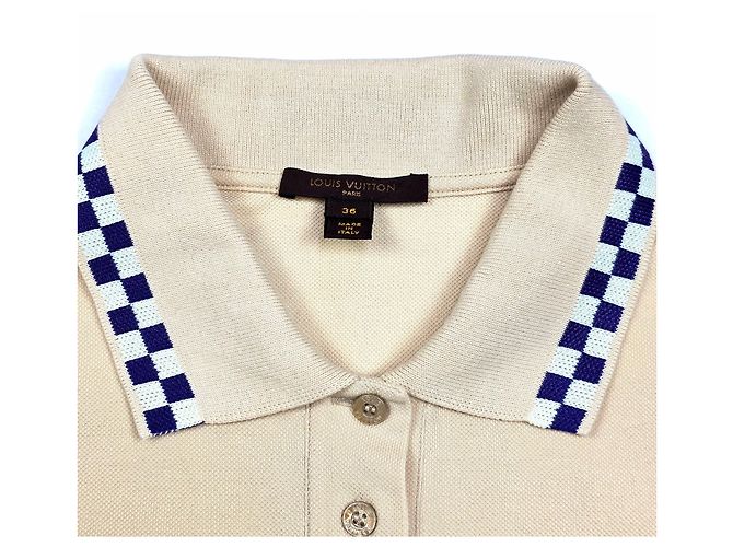 Louis Vuitton Damen Polo-Shirt mit kurzen Ärmeln Damier LV Braun - Ansicht 6